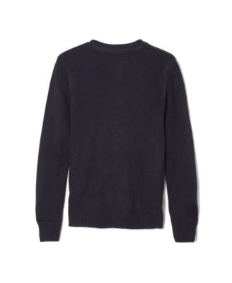 Big Girls Anti-Pill Crew Neck Cardigan Sweater