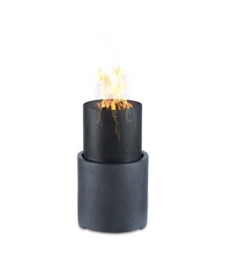 22 inch Wood Burning Faux Stone Fire Column