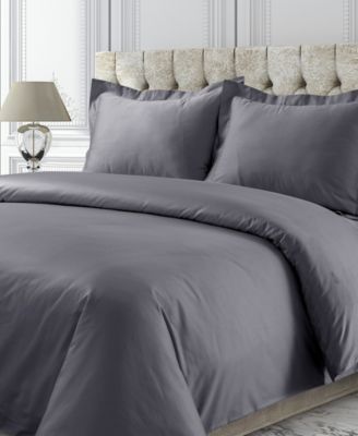 750 Thread Count Sateen Oversized Solid Duvet Cover Set, Queen