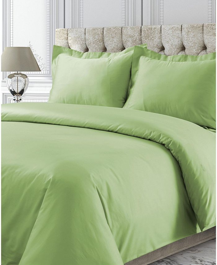 Tribeca Living 750 Thread Count Sateen Oversized Solid King Duvet Cover