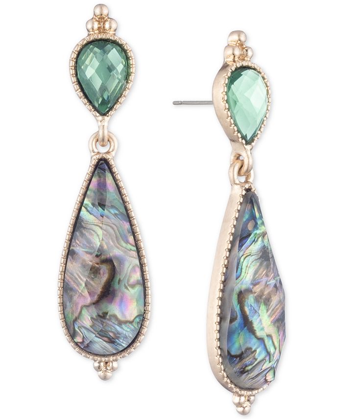 lonna & lilly - Gold-Tone Stone Double Drop Earrings