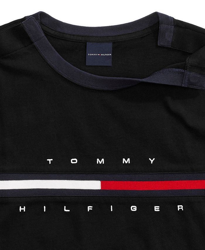 Tommy Hilfiger Men's Tino T-Shirt with Magnetic Closure at Shoulders ...