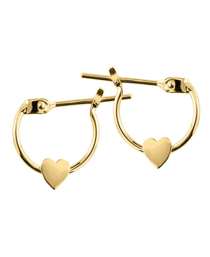 Macy s Children s Heart Earrings in 14k Yellow Gold Macy s