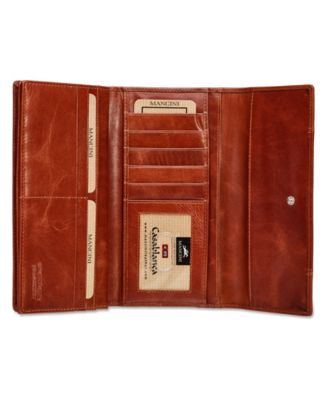 Casablanca Collection RFID Secure Ladies Trifold Wing Wallet