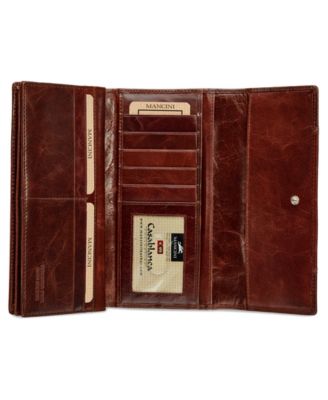 Casablanca Collection RFID Secure Ladies Trifold Wing Wallet
