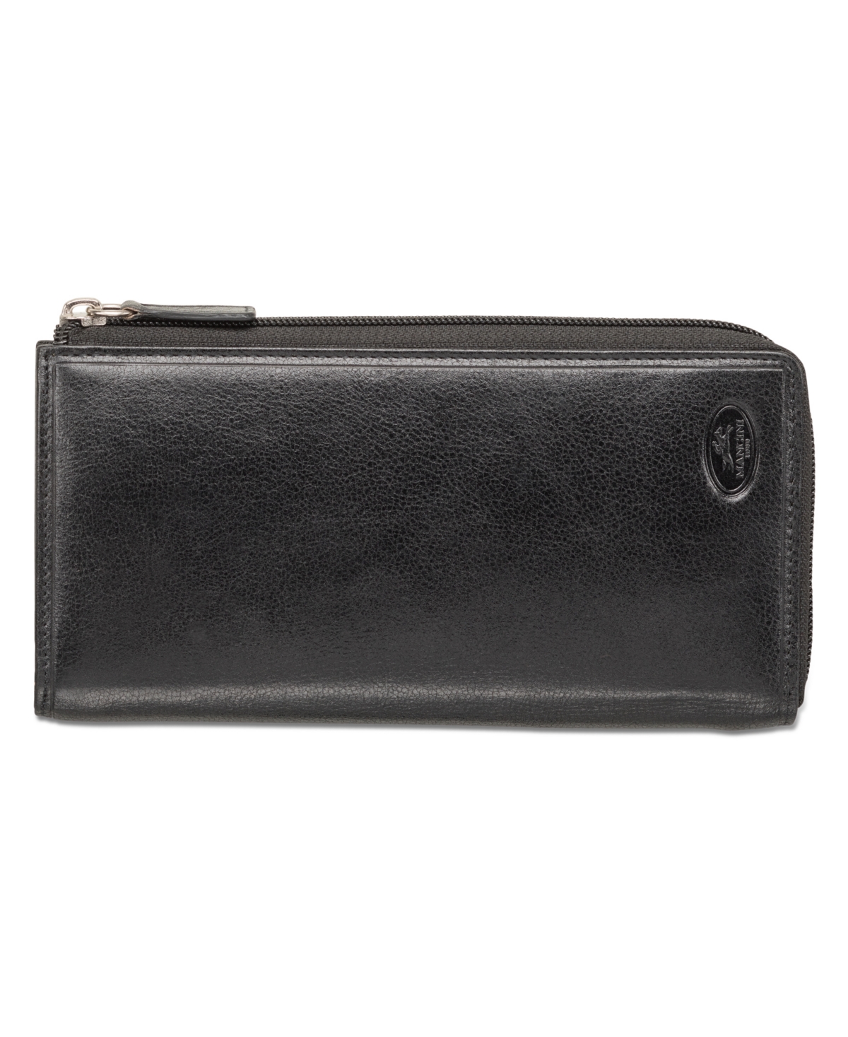 Equestrian-2 Collection Rfid Secure Large Trifold Wallet - Black