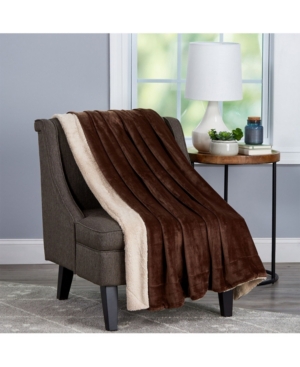 Baldwin Home Luxurious Soft Throw Blanket In Brown