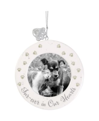 Ne'Qwa - 191488 Fur-ever In Our Hearts Ceramic Pet Memorial Photo Ornament