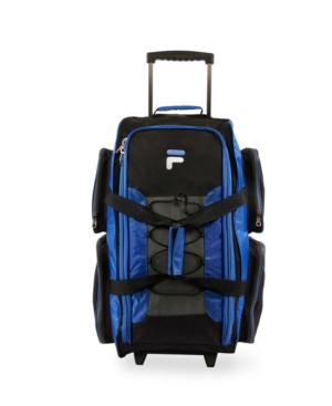 Shop Fila 26"  Lightweight Rolling Duffel Bag In Blue