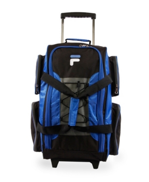 Shop Fila 22"  Lightweight Rolling Duffel Bag In Blue
