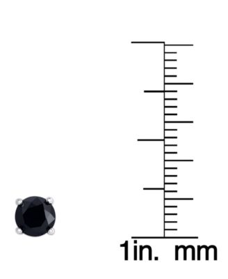 Black Diamond Stud Earrings (1 ct. t.w.) in Sterling Silver