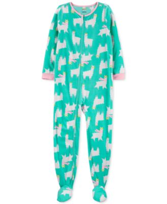 Carter s Little Big Girls 1 Pc. Llama Fleece Footie Pajamas Macy s