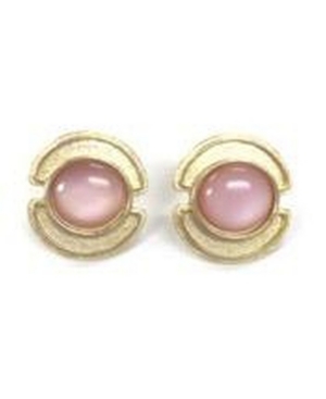 image of Stephanie Kantis Sheath Earrings in gold-plated and Rose Quartz