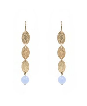 image of Stephanie Kantis Flow in Blue Chalcedony Stone Earring