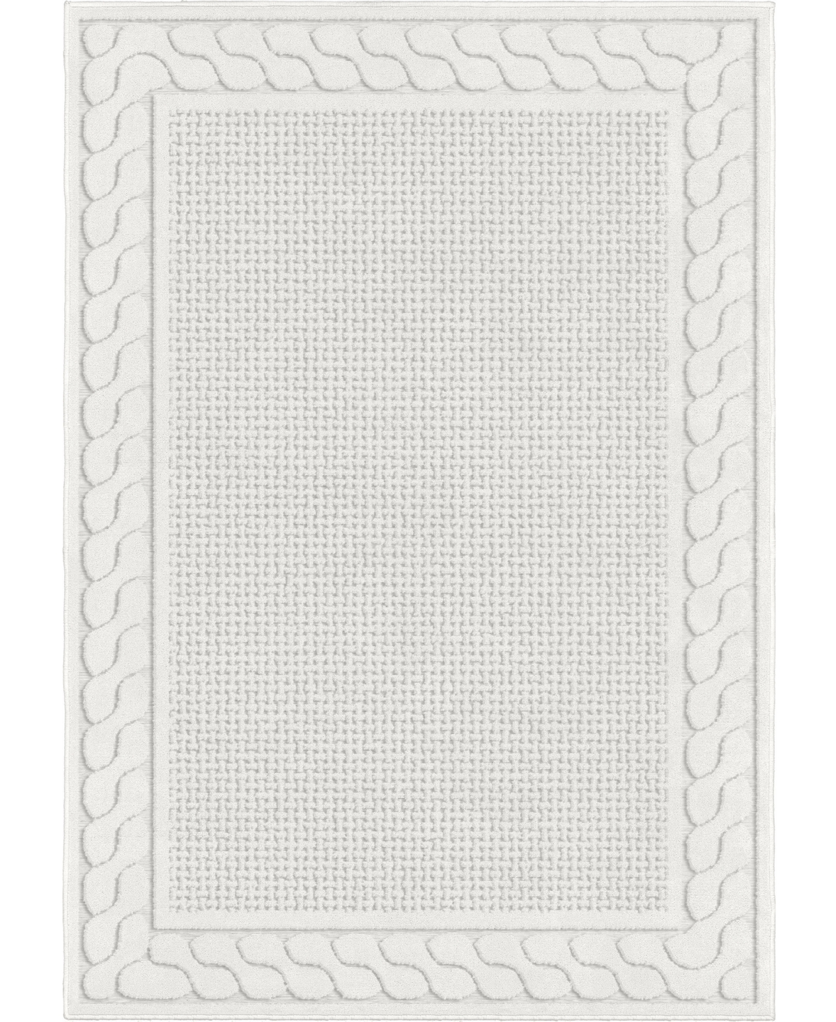 My Texas House ORI431414 Picket Fences Natural 7'9in x 10'10in Outdoor Area Rug - Nat
