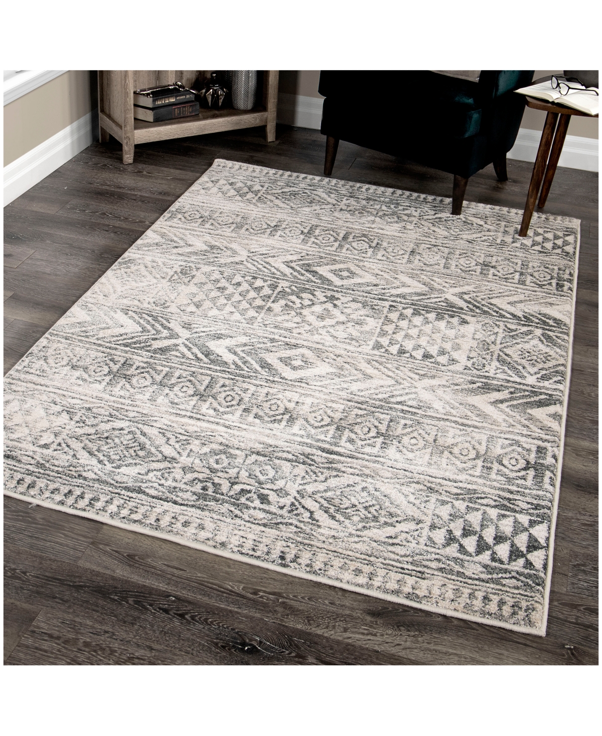 Orian Riverstone Kuba Delight Cloud Gray Area Rug