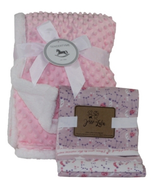 3 Stories Trading Tendertyme Popcorn Sherpa Galaxy Baby Blanket Gift Set