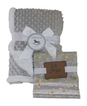 3 Stories Trading Tendertyme Popcorn Sherpa Galaxy Baby Blanket Gift Set