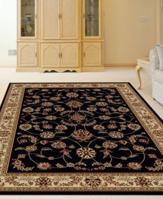 CLOSEOUT! 1596/1311/BLACK Pesaro Black 5'5" x 7'7" Area Rug