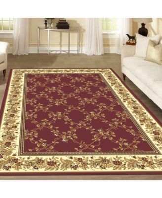 CLOSEOUT! 1427/1730/BURGUNDY Navelli Red 3'3" x 5'4" Area Rug