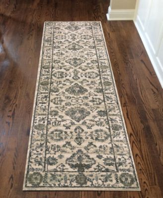 CLOSEOUT! 3562/0023/BONE Cantu Ivory/ Cream 2'2" x 7'7" Runner Rug