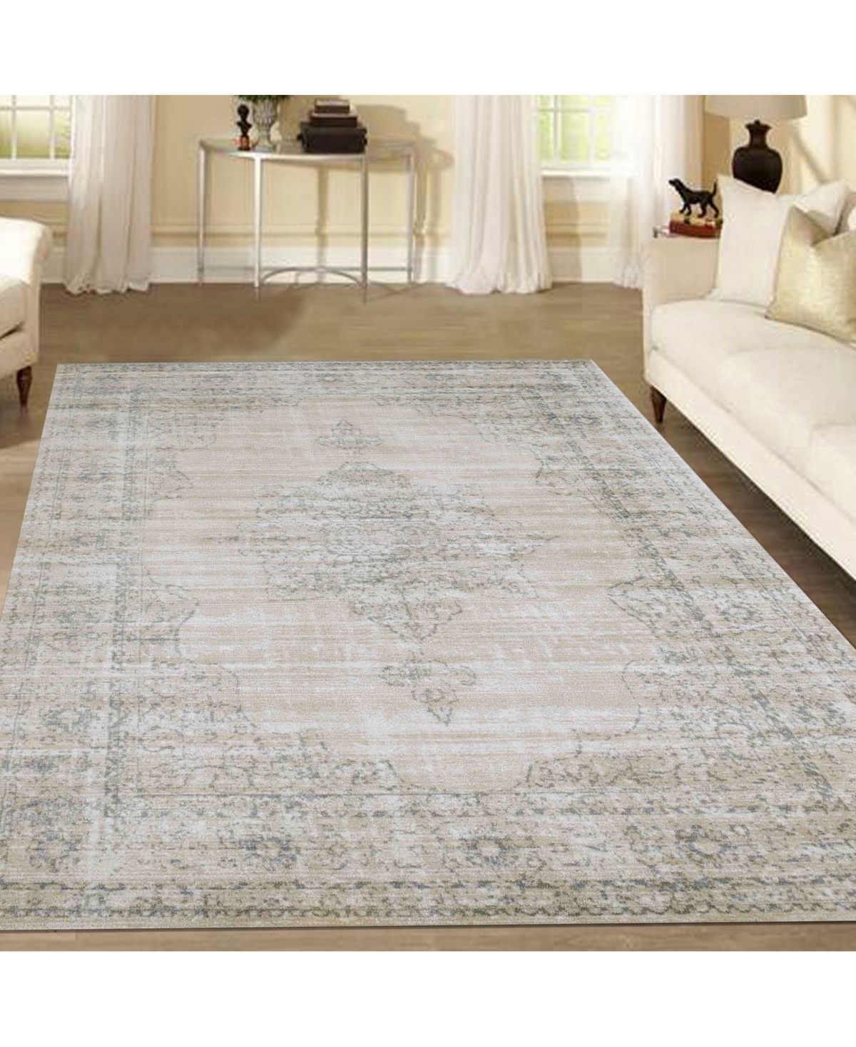 Closeout! Km Home 3563/0020/Bone Cantu Ivory/3'3