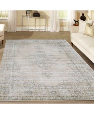 CLOSEOUT! 3563/0021/BONE Cantu Ivory/ Cream 5'3" x 7'3" Area Rug