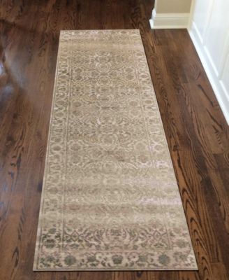 CLOSEOUT! 3564/0023/BONE Cantu Ivory/ Cream 2'2" x 7'7" Runner Rug