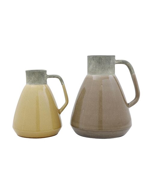 Bloomingville Brown Decorative Terracotta Pitcher Shaped Vase