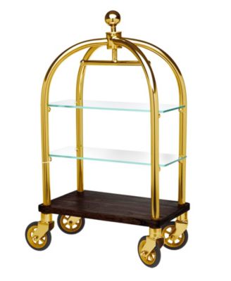 Godinger Luggage Cart 2 Tier Server Gold - Macy's