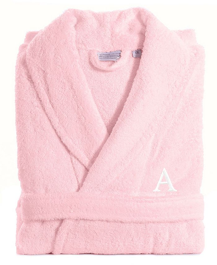 Linum Home - 100% Turkish Cotton Personalized Terry Bath Robe - Pink