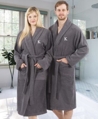 100% Turkish Cotton Personalized Terry Bath Robe - Gray