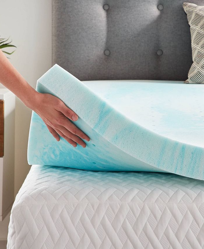 Lucid 3" Gel Swirl Memory Foam Mattress Topper, Queen Macy's