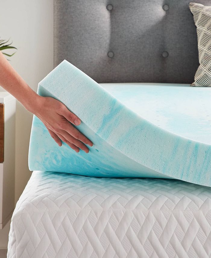 Lucid 4" Gel Swirl Memory Foam Mattress Topper, King Macy's
