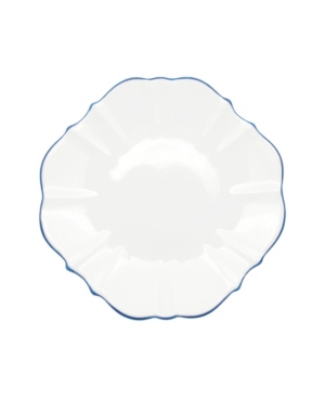 Twig New York Amelie Royal Blue Rim 10.5" Dinner Plate In White
