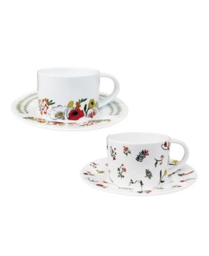 Twig New York Language Of Flowers Cups & Saucers In Multi