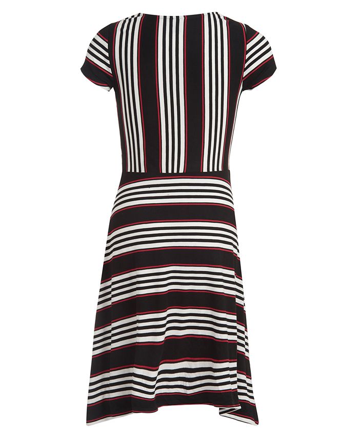 Tommy Hilfiger Toddler Girls Striped Tie-Front Dress - Macy's