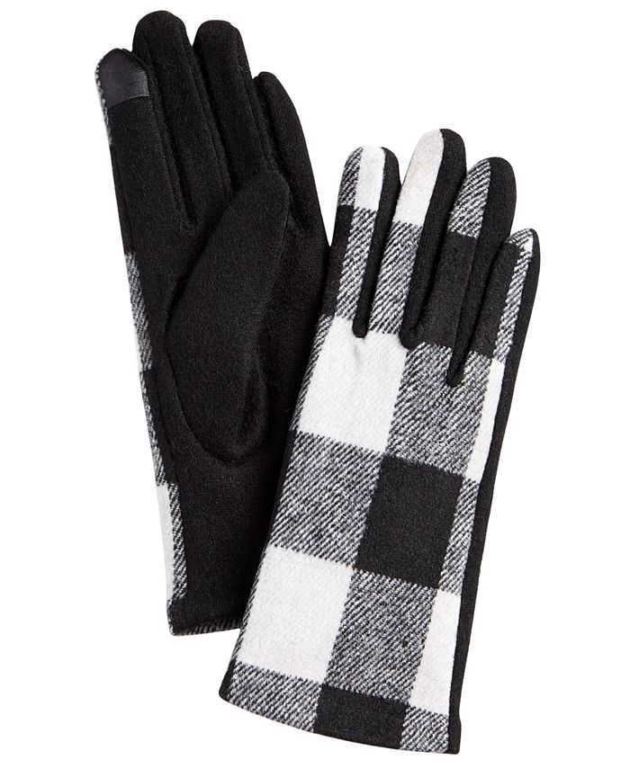 Marcus Adler Women S Buffalo Plaid Jersey Touchscreen Glove Reviews Hats Gloves Scarves Handbags Accessories Macy S