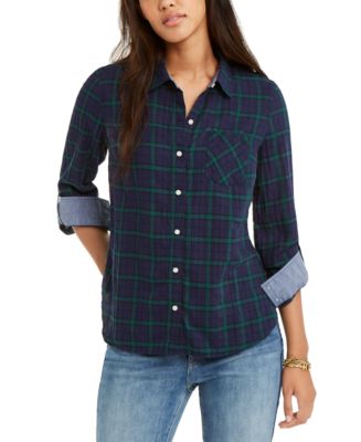 Tommy Hilfiger Cotton Utility Shirt, Created for Macy's - Macy's