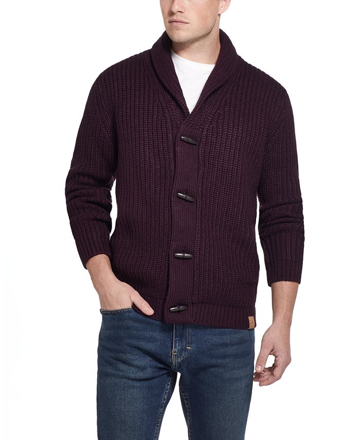 Weatherproof Vintage Men's Ribbed Cardigan with Toggles - Macy's