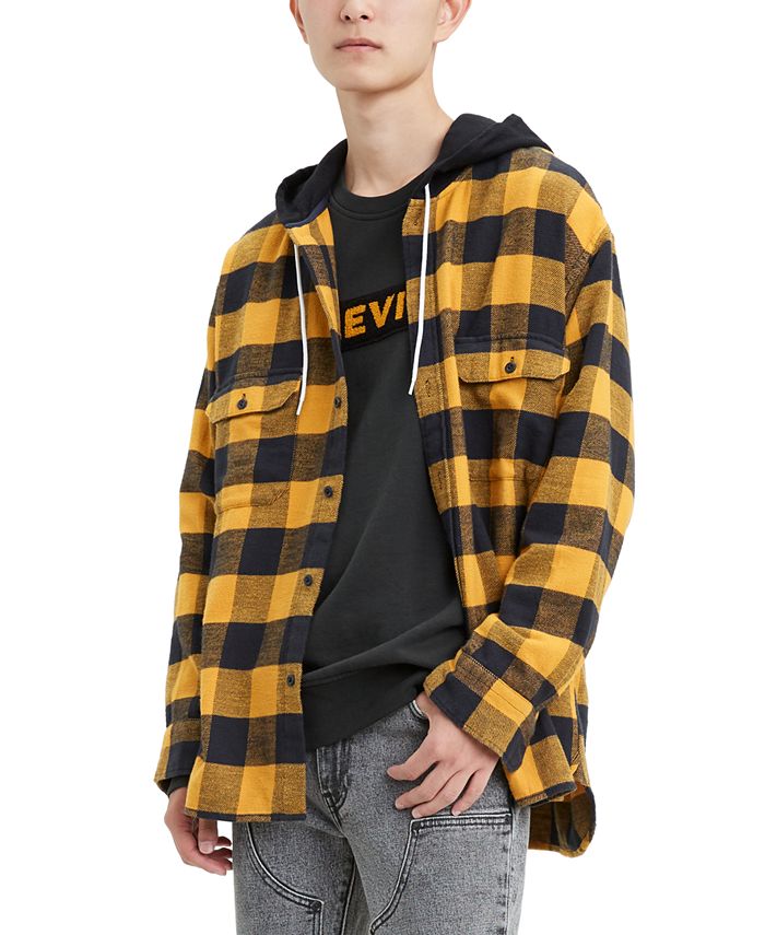Levi's Men's Limited Collection Buffalo Plaid Hooded Work Shirt, Created  for Macy's & Reviews - Casual Button-Down Shirts - Men - Macy's