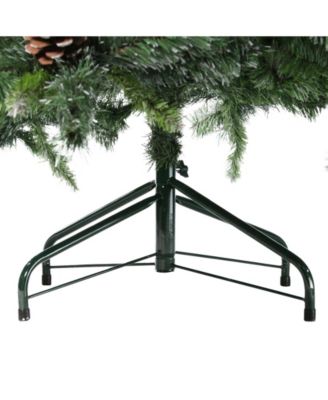 7' Snowy Delta Pine with Pine Cones Artificial Christmas Tree - Unlit