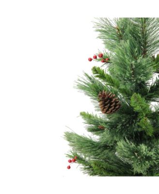 24" Mixed Cashmere Berry Pine Artificial Christmas Tree - Unlit