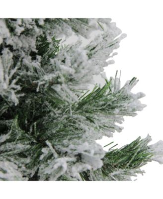 22" Flocked Pine Artificial Christmas Tree in Burlap Base - Unlit