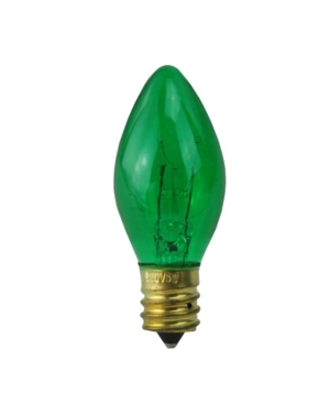 Northlight Pack Of 25 Incandescent C7 Green Christmas Replacement Bulbs In Green