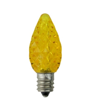 Northlight Pack Of 25 Faceted Led C7 Yellow Christmas Replacement Bulbs