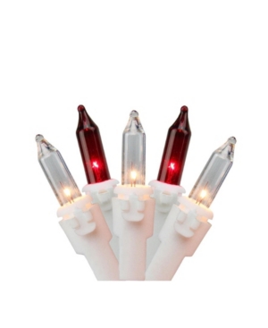 Northlight Set Of 150 Red Clear Mini Icicle Christmas Lights 3" Spacing