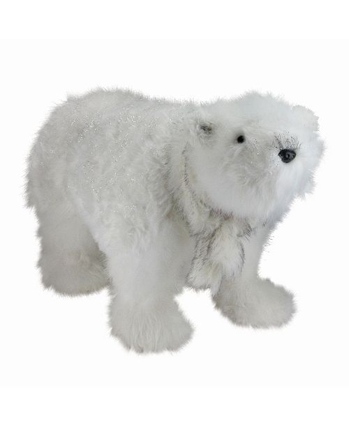 Northlight 28 Sparkling White Polar Bear With Scarf Christmas