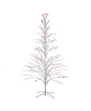 Northlight 6' White Lighted Christmas Cascade Twig Tree Outdoor Decoration