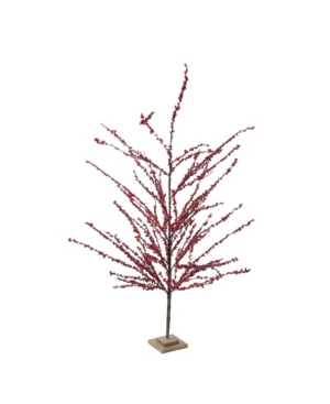 Northlight 59" Festive Artificial Red Berries Decorative Christmas Tree In Brown